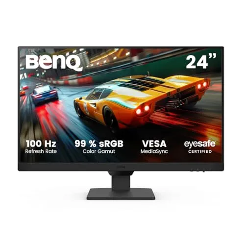 BenQ GW2490E 24 Zoll Gaming Monitor - Gaming Monitor mit 100Hz Bildwiederholrate für flüssige Bewegungen und Eye-Care Technologie für weniger Augenbelastung.