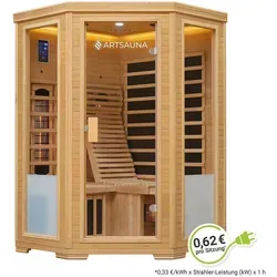 Infrarotkabine Aalborg - 120x120cm, für 2 Personen mit Dual-Technologie, entspannende Wärme für Ihr Zuhause