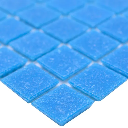 Schwimmbad Pool Glas Mosaik Fliesen North Sea Blau Uni Dampfdusche Hamam Küche