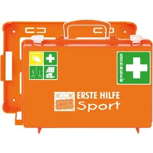 Söhngen Erste-Hilfe-Koffer SN-CD, Spezialfüllung für Schulsport - Erste-Hilfe-Koffer für Unfälle im Sportunterricht, mit bis zu 20 Jahren Haltbarkeit. Ideal für Schulen und Kindergärten, praktisch mit Tragegriff und Wandhalterung.