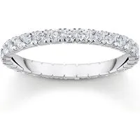 THOMAS SABO Ring mit weißen Steinen aus recyceltem 925 Sterling Silber, Größe 52 - Eleganter Damenring aus recyceltem 925 Sterling Silber mit funkelnden Zirkonia-Steinen. Perfekt als Geschenk für besondere Anlässe oder zur Kombination mit anderen trendigen Schmuckstücken.