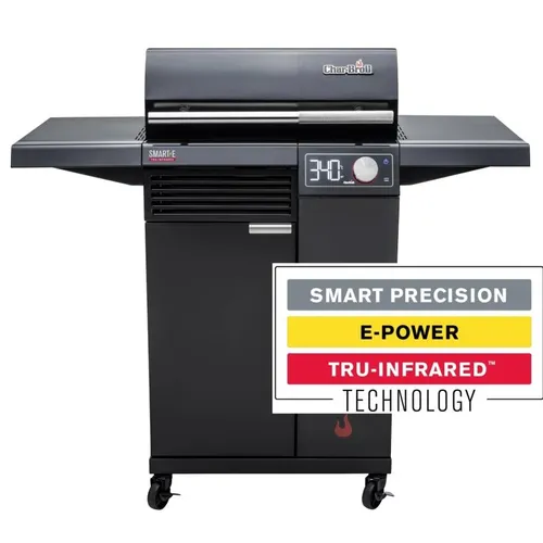 CHAR-BROIL Elektrogrill SMART-E mit Digital-Display - Elektrischer Grill mit 90-370 °C Temperaturregelung und Auto Clean Funktion, ideal für präzises Grillen und einfache Reinigung.