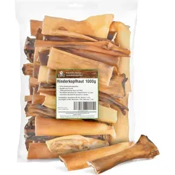 Kaureks Natur Hundeleckerlies, Rinderkopfhaut 1000g ca. 15 cm Kopfhaut für Hunde