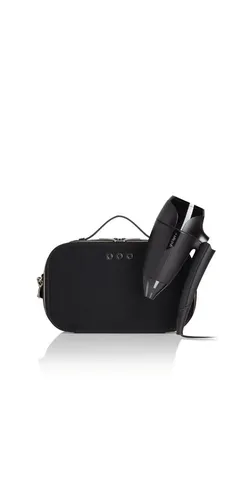 GHD Flight+ Haartrockner – Schwarz - Leichter Reisehaartrockner mit ergonomischem Design und Klappgriff. Ideal für unterwegs, mit 3 Temperaturstufen und Cool-Shot-Funktion für flexibles Styling.
