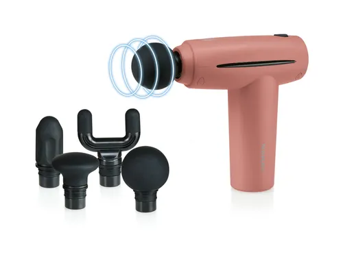 SILVERCREST PERSONAL CARE Mini Massage Gun SMMG 3.7 B2 (dunkelrot) - Massagegeräte für gezielte Muskelmassage und Regeneration, kabellos und ideal für unterwegs – perfekt für Reisen, Sport oder im Büro.