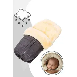 Fellhof Fußsack Lammfell Aspen – Komfort für jede Jahreszeit - Fußsäcke für Kinderwagen, aus 100% Merino-Lammfell mit temperaturregulierenden Eigenschaften und wind- sowie wasserabweisendem Außenmaterial für optimalen Schutz.