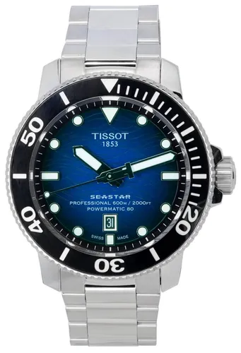 Tissot Seastar Professional 600M Powermatic 80 - Hochwertige Herrenuhr - Armbanduhren mit 600m Wasserdichtigkeit, kratzfestem Saphirglas und automatischem Uhrwerk für höchste Ansprüche beim Tauchen und im Alltag.