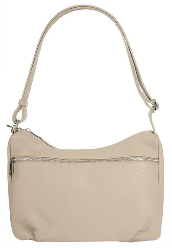 Samantha Look Shopper Damen 021851 beige - Handtasche aus 100% Rindleder mit minimalistischem Design, ideal für jeden Anlass. Praktische Fächer und verstellbarer Schultergurt für optimalen Komfort.