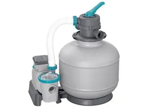 Bestway® Sandfilteranlage mit Zeitschaltuhr 8.327 l/h - Poolzubehör mit effizienter Zeitschaltuhr und langlebigem Filtertank für eine optimale Wasserreinigung von Pools bis 51.400 Liter.