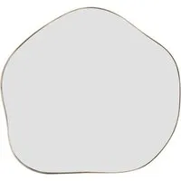Costway Unregelmäßiger Wandspiegel Golden 75 x 70 cm - Stylischer unregelmäßiger Wandspiegel mit modernem Design. Ideal zur Aufwertung Ihrer Wohnräume und für klare Reflexionen. Mit stabiler Rückwand und einfacher Montage.