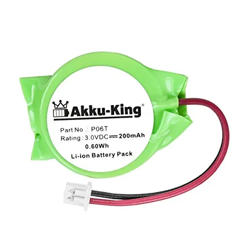 Backup, CMOS Batterie kompatibel mit Dell P06T - Li-Ion 200mAh - für Alienware M11X, M14X, M15X, M17X
