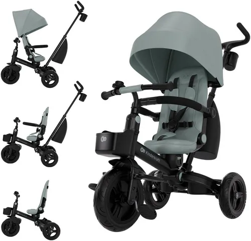 Kinderkraft AVEO 2 PLUS Dreirad 6in1 - Grünes Mitwachsendes Dreirad - Das Kinderkraft AVEO 2 PLUS Dreirad bietet 6 Konfigurationen für Kinder von 9 Monaten bis 5 Jahren. Mit drehbarem Sitz und verstellbarer Rückenlehne für optimalen Komfort und Flexibilität.