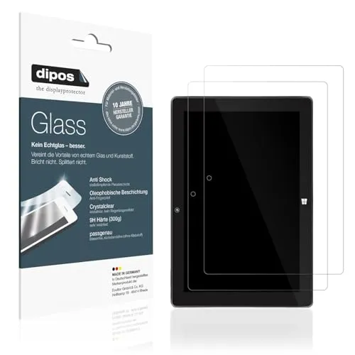 dipos I 2x Displayschutz 9H klar kompatibel mit SZTPS Windows 11 Tablet Schutzfolie Anti-Shock Folie