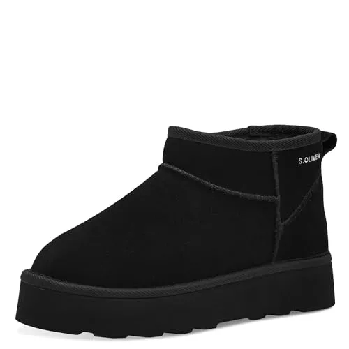 s.Oliver Damen Boots aus Leder Gefüttert, Schwarz (Black), 40 EU - Wanderschuhe mit trendigem Design und hohem Tragekomfort, ideal für Alltag und Freizeit. Hergestellt aus strapazierfähigem Leder für eine optimale Passform und Langlebigkeit.