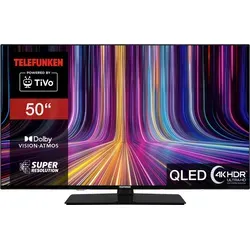 Telefunken QLED 50 Zoll Smart TV QU50TO750MA - 4K UHD Fernseher mit Dolby Vision und Dolby Atmos für atemberaubende Bilder und beeindruckenden Sound. Ideal für grenzenlose Unterhaltung mit Apps wie Netflix und Prime Video.