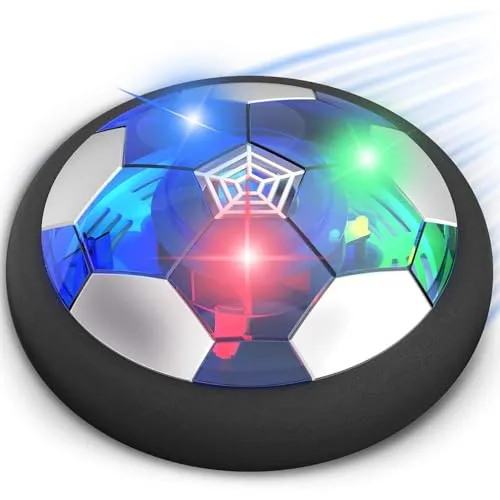 NIWWIN Hover-Fußball mit LED, Indoor-Fußballspiel für Kinder - Erlebe den NIWWIN Hover-Fußball: Mit bunten LED-Lichtern und einem schützenden Schaumstoffstoßfänger für sicheres Spielen. Ideal für Indoor-Sporttraining und fördert die Familienbindung. Spannender Spielspaß für Kinder von 3 bis 12 Jahren!