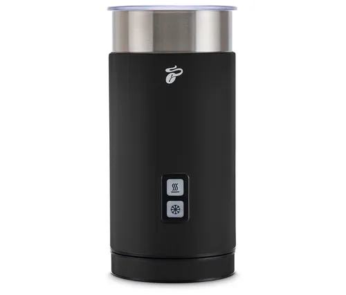 Tchibo elektrischer Milchaufschäumer - 130ml, aus rostfreiem Edelstahl, warmer und kalter Milchschaum für Latte Macchiato und Cappuccino, mit Antihaftbeschichtung und einfacher Reinigung