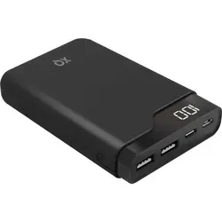 freenet Basics Powerbank 10.000 mAh - Powerbanks – Kompakte 10.000 mAh Powerbank mit LCD-Display, lädt 3 Geräte gleichzeitig über 2 x USB-A und 1 x USB-C, ideal für unterwegs.