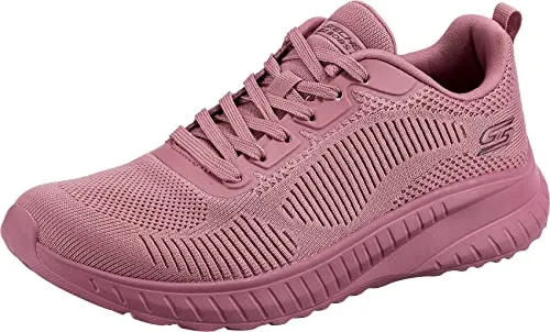Skechers Damen Bobs Squad Chaos Sneaker - Himbeere, 39 EU - Damen-Sneaker mit sportlichem Stil und Komfort, ausgestattet mit gepolsterter Skechers Memory Foam-Einlegesohle. Für jeden Kauf wird eine Spende an Tiere in Not getätigt.
