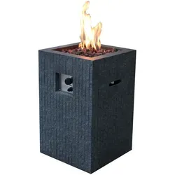 MODENO Gasfeuerstelle Mayon - Elegante 45x45 cm Feuerstelle - Feuerschalen und Gaskamin in einem, ideal für gemütliche Abende im Freien und einfache Bedienung per Knopfdruck.