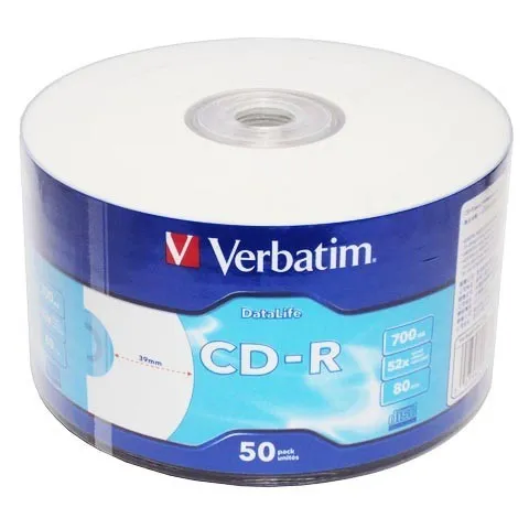CD-R 52x 700MB 50P SP Printable Extra Protection 43794 Verbatim 023942437949