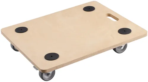 Metafranc Transportroller 590 x 490 mm - 200 kg Tragkraft mit Bremse - Vielseitiger Möbelroller für den einfachen Transport von schweren Gegenständen. Robuste Sperrholzplatte und stabile PU-Rollen sorgen für hohen Komfort und Sicherheit beim Umzug.