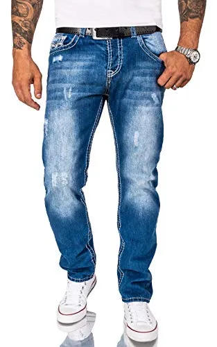 Rock Creek Herren Jeans Comfort Fit RC-2268 - Blau W31 L30 - Entdecken Sie die Rock Creek Comfort Fit Jeans für Herren: Bequeme Passform, modernes Design und erstklassige Verarbeitung. Ideal für Büro, Alltag und Freizeit, mit praktischem 5-Pocket-Style und lässigem Used Look.