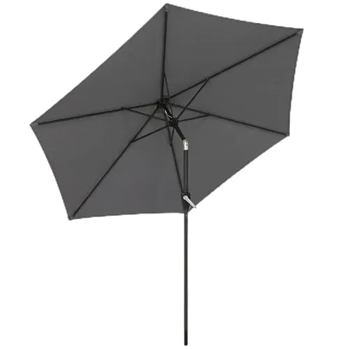 Outsunny Sonnenschirm 270 cm knickbar mit Kurbel – stabiler Balkonschirm - Praktischer Sonnenschirm mit Ø270 cm, ideal für Garten und Balkon. Der knickbare Schirm bietet optimalen Schatten und schützt effektiv vor UV-Strahlen. Mit stabiler Konstruktion und einfacher Handhabung durch Kurbelmechanismus.