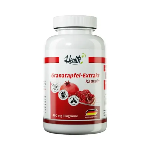 Zec+ Health+ Granatapfel-Extrakt - 60 vegane Kapseln mit 1000 mg - Multivitaminpräparate & Mineralien, starke Antioxidans mit 40% Ellagsäure für optimale Gesundheit, Made in Germany.