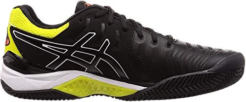 ASICS Herren Gel-Resolution 7 Clay Tennis Shoe, Black/Sour Yuzu, 39.5 EU