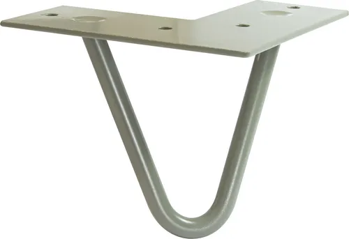 WAGNER Möbelbein HAIRPIN LEG Retro - 12 x 12 x 10 cm, Stahl, vintage, Bein schräg & Anschraubplatte - 12821701