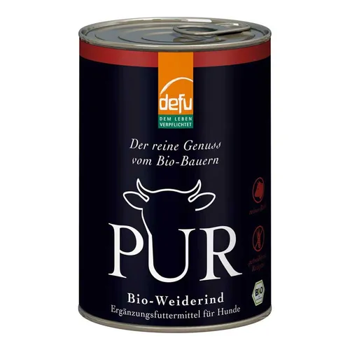 Hund Nassfutter - PUR Weiderind Dose 400g | DEFU DEMETER FELDERZ