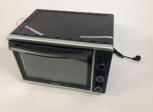 SEVERIN Back- und Toastofen mit Umluftfunktion, Mini Backofen mit Grillrost, Backblech, Drehspieß und Pizzastein, vielseitiger Heißluftofen mit 42 L Kapazität, 1.800 W, schwarz, TO 2058