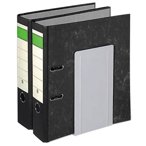 MAUL 2 Buchstützen grau 12,0 x 14,0 x 24,0 cm