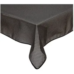 texpot Tischdecke Gartentischdecke Karo Schaum PVC Weichschaum (1-tlg) schwarz Rund | 140 cm x 140 cm