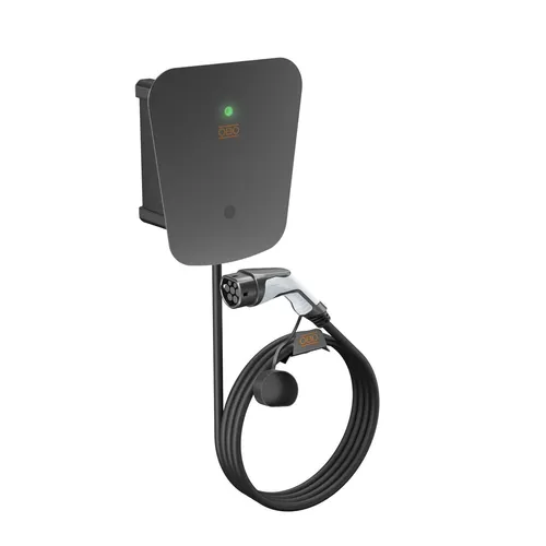 OBO Bettermann Ion Wallbox Basic 22 kW - Wallbox mit 5 m Kabel, 3-phasig und integriertem Gleichstromschutz für sicheres Laden. Ideal für Elektrofahrzeuge und zuverlässig Made in Germany.