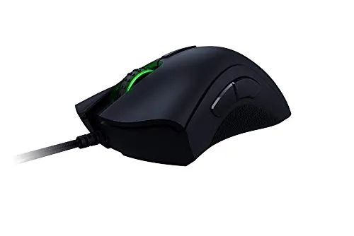 Razer DeathAdder Elite Gaming Mouse - Schwarz - Mäuse mit 16.000 DPI optischem Sensor, ergonomischem Design und langlebigen mechanischen Schaltern für präzise Kontrolle und Komfort beim Gaming.
