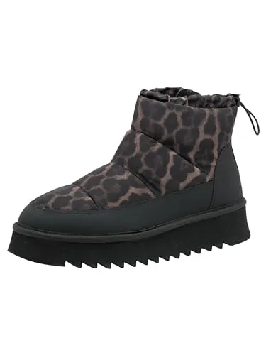 Tamaris Damen Stiefel Leder schwarz 37 - Wanderschuhe mit stylischem Plateau von 35 mm und bequemen Kurzschaft. Ideal für Freizeit und Herbstspaziergänge, dank Removable Sock-Technologie für individuellen Komfort.