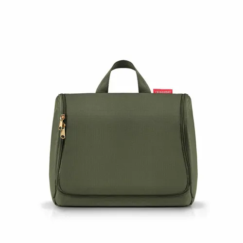 reisenthel toiletbag XL Forest Gold - Praktischer Kulturbeutel mit Haken - Reisetaschen: Der reisenthel toiletbag XL bietet viel Platz für Reiseutensilien und einen abnehmbaren Spiegel. Robustes, wasserabweisendes Material und komfortables Tragen dank Tragegriff und Haken.