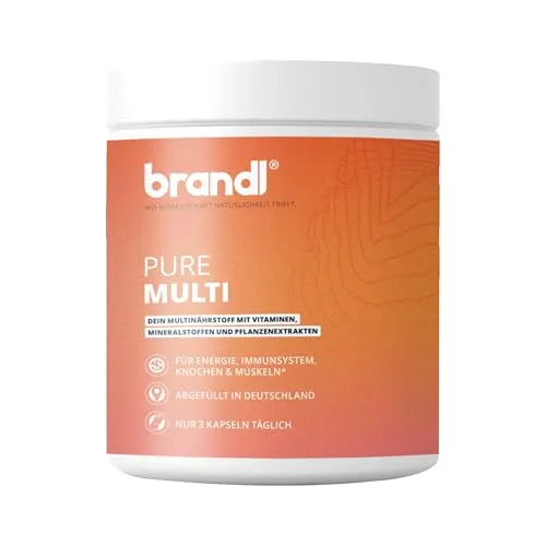 brandl® Hochdosierte Multivitamin Tabletten – Veganer Vitamin Komplex - Vollständige Nährstoffversorgung mit 22 essenziellen Vitaminen und Mineralien. Ideal für aktive Menschen, die ihre Ernährung unterstützen möchten. Laborgeprüft und ohne Füllstoffe.