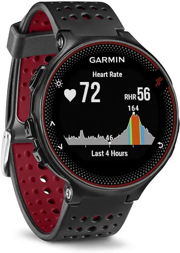 Garmin Forerunner 235 Laufuhr, black-red - Einbau-Navigationsgerät mit GPS, ideal für Läufer dank Herzfrequenzmessung am Handgelenk und umfangreicher Trainingsfunktionen.
