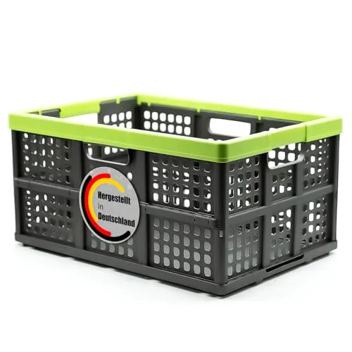 BigDean Klappbox faltbar extra groß – stabiler Klappkorb für Einkäufe und Transport - Robuste Klappbox aus widerstandsfähigem Kunststoff, ideal für Einkäufe und Transporte. Faltbar und platzsparend – der perfekte Helfer für jeden Haushalt. Hergestellt in Deutschland für geprüfte Qualität.