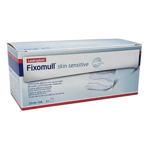 Fixomull Skin Sensitive Pflaster 15 cm x 5 m - Arzneimittel für empfindliche Haut, hypoallergen und ideal für schmerzhafte Wunden oder empfindliche Bereiche.