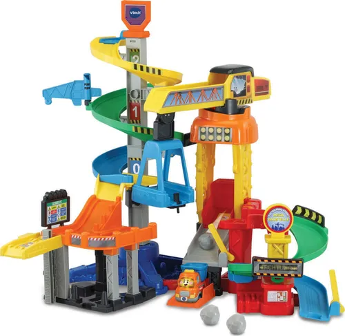 Vtech Spielwelt Tut Tut Baby Flitzer - Mega Baustelle mit Sound, bunt und interaktive Spielmöglichkeiten für Kleinkinder ab 12 Monaten
