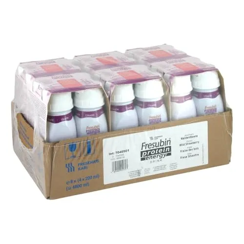 Fresenius Kabi Fresubin Protein Energy Drink Walderdbe.Trinkflasche, 6 x 4 x 200 ml, 1er Pack (1 x 5,5 kg)
