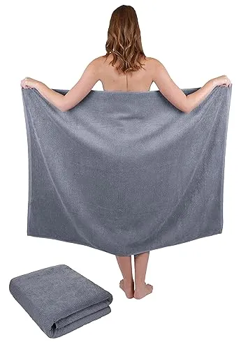 Betz Badetücher XXL Set 2 Stück 100x140 cm DRESDEN - Flauschiges Badetuch Set in Größe 100x140 cm aus 100% Baumwolle. Ideal für Sauna oder Strand, mit 2 Handtuchaufhängern und in 4 Farben erhältlich. Waschbar bei 60°C und trocknergeeignet.