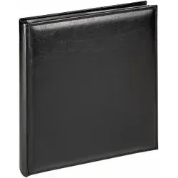 Walther De Luxe Fotoalbum 28x30,5 cm - 50 schwarze Seiten - Stilvolles Fotoalbum für kreative Erinnerungen, mit hochwertigem Kunstledereinband und 50 säurefreien Seiten für den optimalen Schutz Ihrer Fotos.