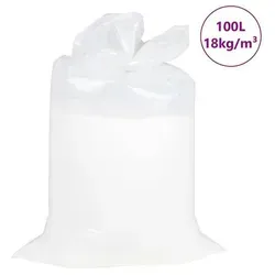 vidaXL Sitzsackfüllung EPS 100 L - Weiß, 18 kg/m³ - Klassische Sitzsäcke, hochwertige EPS-Perlen für optimale Druckverteilung und Langlebigkeit, ideal für individuellen Komfort und vielseitige Anwendungen.