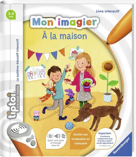 RAVENSBURGER TIPTOI - Interaktives Buch Zu Hause für Kinder ab 3 Jahren - Gesellschaftsspiel mit interaktivem Lernspaß, fördert die Sprachentwicklung und Kreativität durch spannende Geschichten und Geräusche.