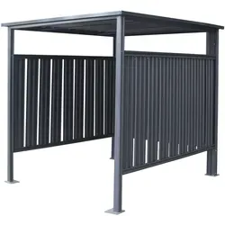 Tchibo Fahrradunterstand 180x200x210cm anthrazit - Robuster Stahl für ganzjährige Outdoornutzung, schützt Fahrräder vor Wind und Wetter